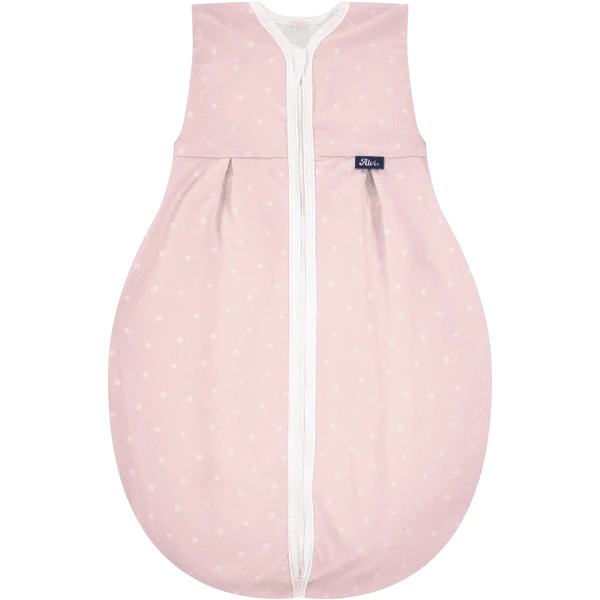 Alvi® Schlafsack Jersey Light Rosa Feder Rosa/weiß 3 Alvi® Schlafsack Jersey Light Rosa Feder Rosa/weiß