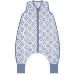 Emma & Noah Schlafsack 0.5 TOG Rauten Blau Mit Füßen