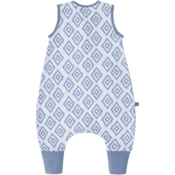 Emma & Noah Schlafsack Mit Füßen Rauten Blau -Geschäft Für Babyschlafsackzubehör emma noah schlafsack mit fuessen rauten blau a312663 1