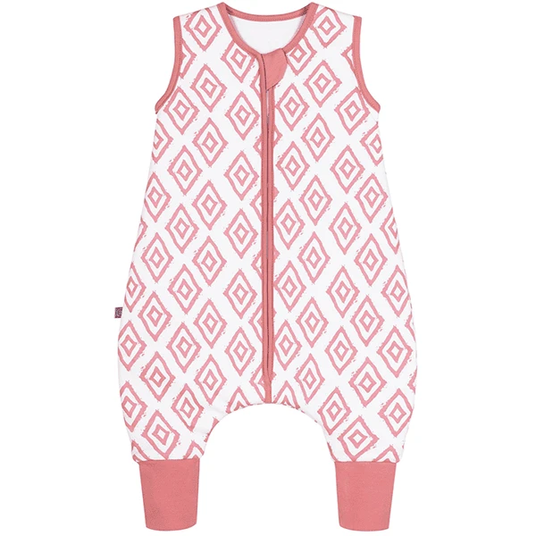 Emma & Noah Schlafsack Mit Füßen Rauten Rosa TOG 2.5 3 Emma & Noah Schlafsack Mit Füßen Rauten Rosa TOG 2.5
