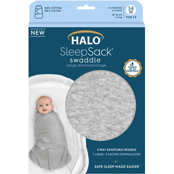 HALO® SleepSack® Wickelschlafsack Heather Grey 5 HALO® SleepSack® Wickelschlafsack Heather Grey – Bild 3