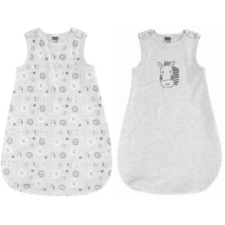 JACKY Schlafsack Unwattiert ärmellos 2er-Pack Grau