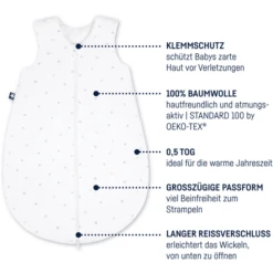 JULIUS ZÖLLNER Jersey Sommerschlafsack Colour Dots -Geschäft Für Babyschlafsackzubehör julius zoellner jersey sommerschlafsack colour dots a284142 1