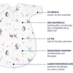 JULIUS ZÖLLNER Jersey Winterschlafsack Little Dinos -Geschäft Für Babyschlafsackzubehör julius zoellner jersey winterschlafsack little dinos a385630 2