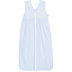 ODENWÄLDER Jersey Schlafsack Anni Check Cool Blue 70cm - 130cm