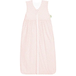 ODENWÄLDER Jersey Schlafsack Anni Check Light Coral 70cm - 130cm