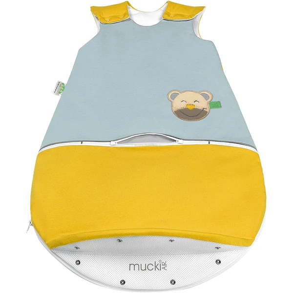 Odenwälder Jersey-Schlafsack "mucki AIR" Color-blocking Mustard 4 Odenwälder Jersey-Schlafsack "mucki AIR" Color-blocking Mustard – Bild 2