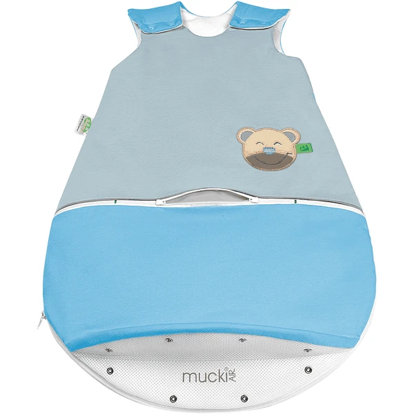 Odenwälder Jersey-Schlafsack "mucki AIR" Color-blocking Sky Blue 4 Odenwälder Jersey-Schlafsack "mucki AIR" Color-blocking Sky Blue – Bild 2