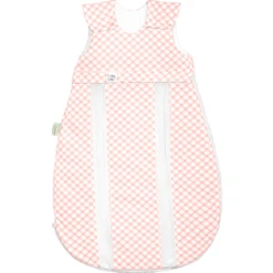 Odenwälder Jersey-Schlafsack Prima Klima Check Light Coral 60 Cm - 130 Cm