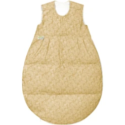 Odenwälder Thermo-Nest Daunenschlafsack White Leaves Mustard