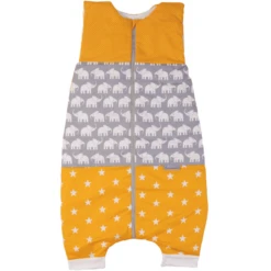 ULLENBOOM Sommer-Schlafsack Mit Füßen Elefant Gelb TOG-Wert 0.5