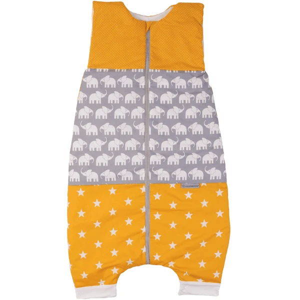 ULLENBOOM Sommer-Schlafsack Mit Füßen Elefant Gelb TOG-Wert 0.5 3 ULLENBOOM Sommer-Schlafsack Mit Füßen Elefant Gelb TOG-Wert 0.5