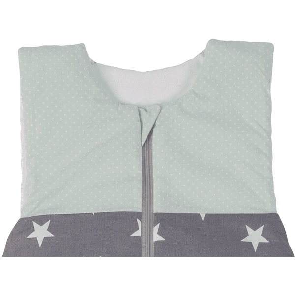 ULLENBOOM Sommer-Schlafsack Mit Füßen Mint Grau 4 ULLENBOOM Sommer-Schlafsack Mit Füßen Mint Grau – Bild 2