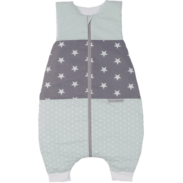 ULLENBOOM Sommer-Schlafsack Mit Füßen Mint Grau 3 ULLENBOOM Sommer-Schlafsack Mit Füßen Mint Grau