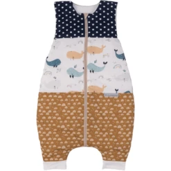 ULLENBOOM Sommer-Schlafsack Mit Füßen Wale